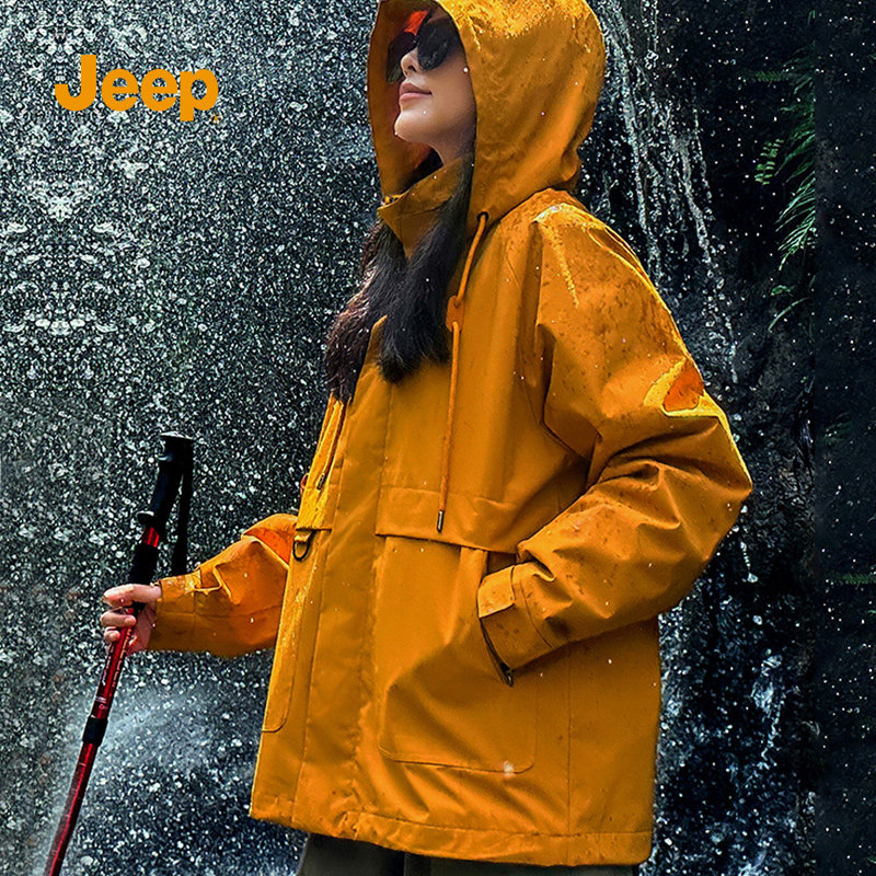 Jeep吉普外套秋冬男女冲锋防泼水登山外套2025三合一运动上衣夹克